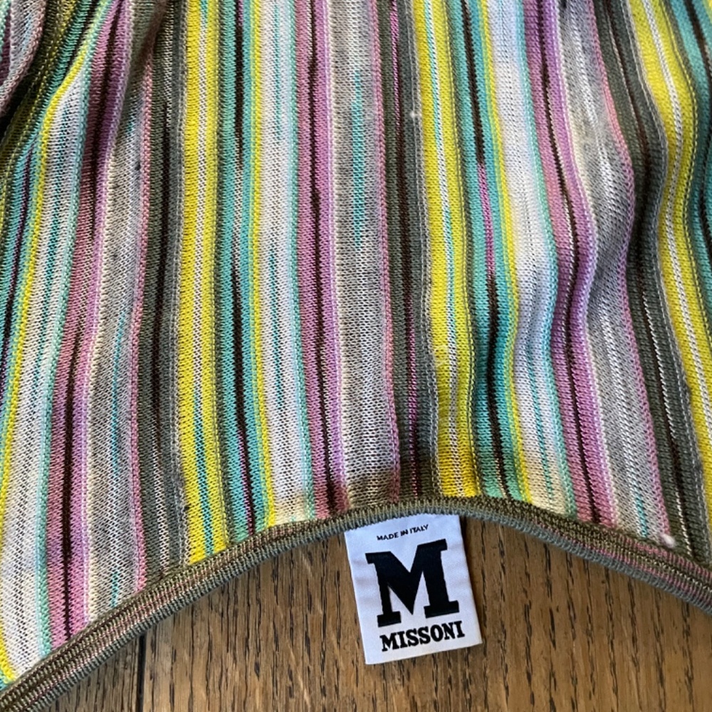 M Missoni stripes dress euro 46 US 10 knit belt - Picture 9 of 9